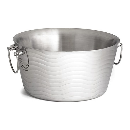 Tablecraft Beverage Tub, Double Wall, Wave, SS, 3 gal. WBT14