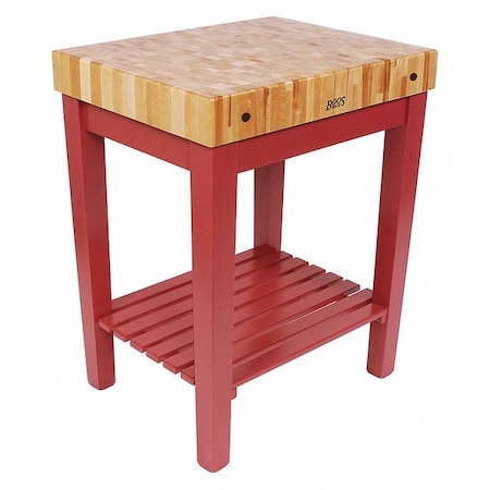 John Boos & Co Chefs Block, Shelf, Red, 30"x24"x4" CU-CB3024S-BN