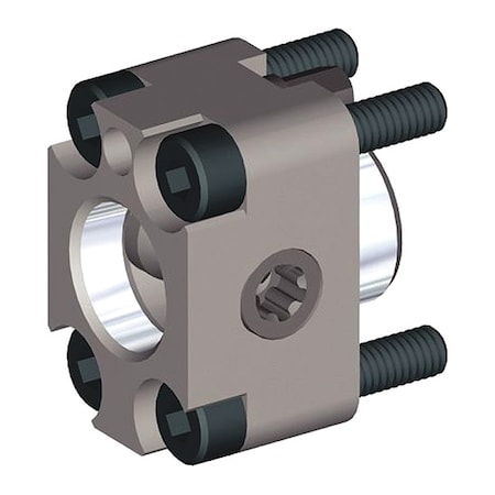 Km Systems Clamp, KM MICRO 16 FLANGE 4 BOLT SHOR KM16NCMSF1928