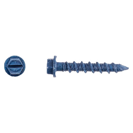 Tapcon Screw Anchor, 3/16 in Dia., Hex, 1 1/4 in L, Steel Climaseal, 5000 PK 3138400
