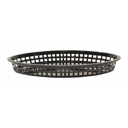 Tablecraft Texas, Platter Basket, Oval, Plstc, Blk, PK12 1086BK