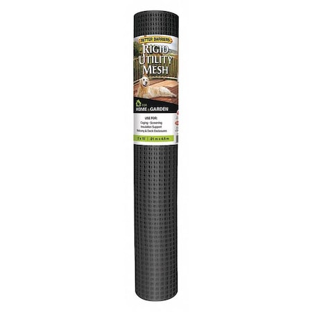 Better Barriers Rigid, Utility Mesh, 3ft.x15ft., Black HC 315 B