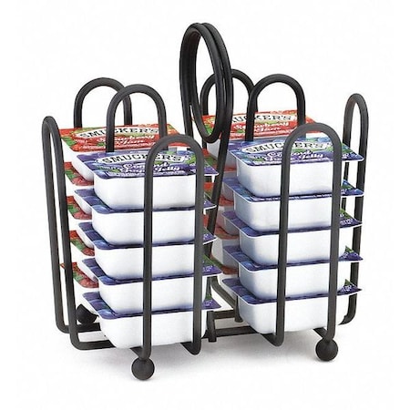 Tablecraft Jelly Packet Holder, Metal, Black, PK12 597CBK