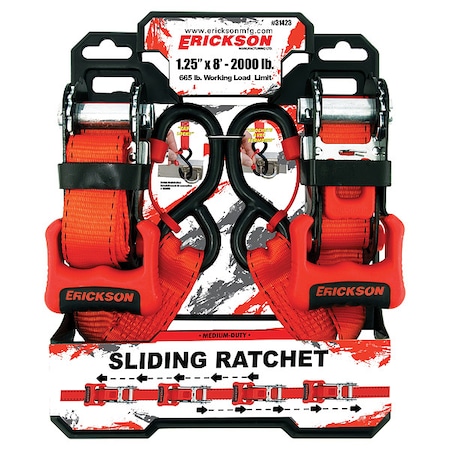 Erickson Cargo Strap, Red, 660 lb. Load Limit 31423