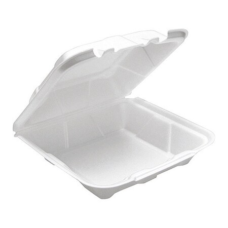 Pactiv Container, Foam, Hinge, 1 Comp, PK75 YTD18801