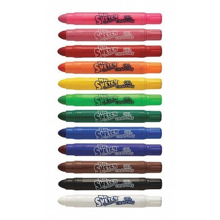 Mr. Sketch Crayon, Gel, Twist, Sktch, 12, PK12 1951333