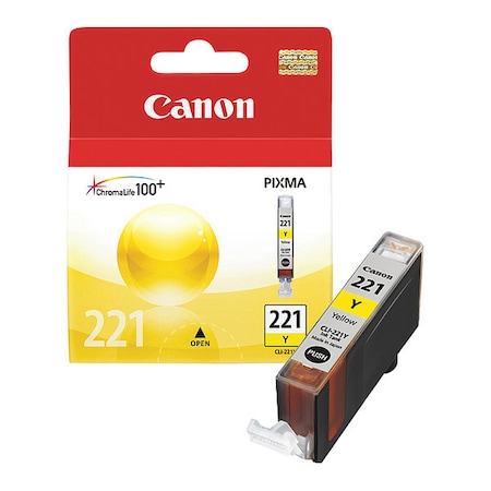 Canon Cartridge, Dye, Cyan CLI221Y