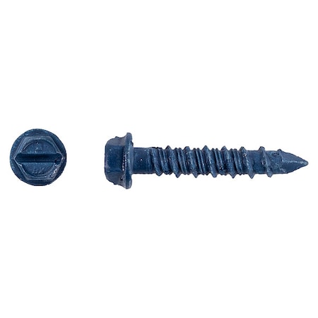 Tapcon Screw Anchor, 1/4 in Dia., Hex, 1 1/4 in L, Steel Climaseal, 4000 PK 3152400