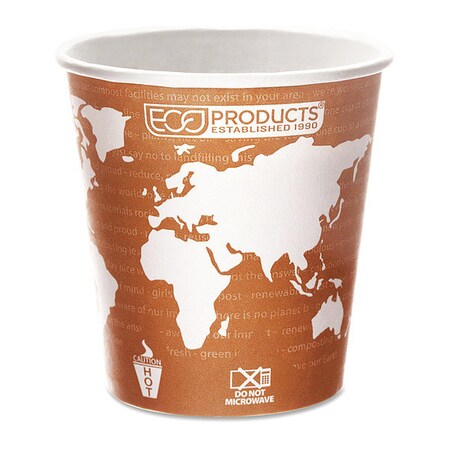 Eco-Products Cup, 10 oz., Cmpstbl, 50, White, PK50 EPBHC10WAPK
