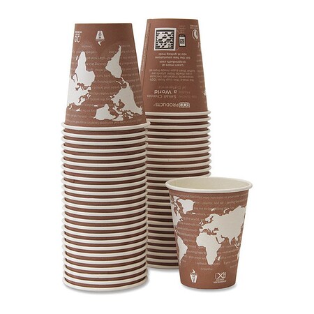 Eco-Products Cup, Hot, 12 oz., WhitePK500 EPBHC8WACT