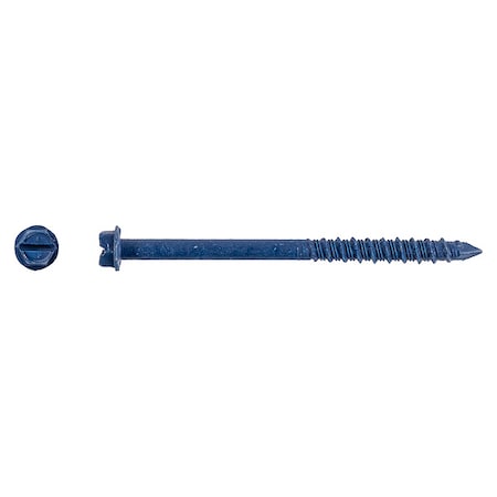 Tapcon Screw Anchor, 1/4 in Dia., Hex, 3 1/4 in L, Steel Climaseal, 1000 PK 3160400