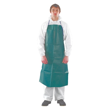 Ansell Bib Apron, Chemical Laminate M4000, Green, Universal GR40-W-92-212-00