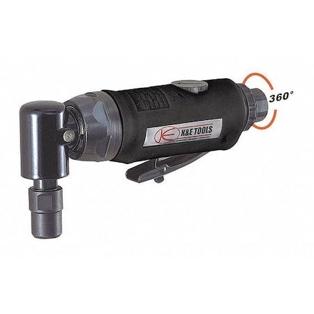Railhead Gear Angle Grinder, Heavy Duty, Die, 90 Deg Head, 1/2HP, 1/4" npt Air Inlet, 1/4" Collet, Heavy Duty, 1/2 HP KE-7301