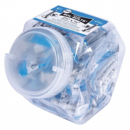 Harvey 5/16" Nylon Bolt Display, 2-1/2" x 5/16", Nylon 051158-D