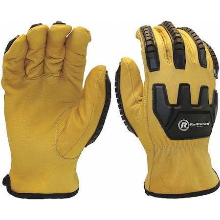 Railhead Gear Cut-Resistant Leather Gloves, Cut Level A3 , Uncoated , 5XL RH-GS-5X