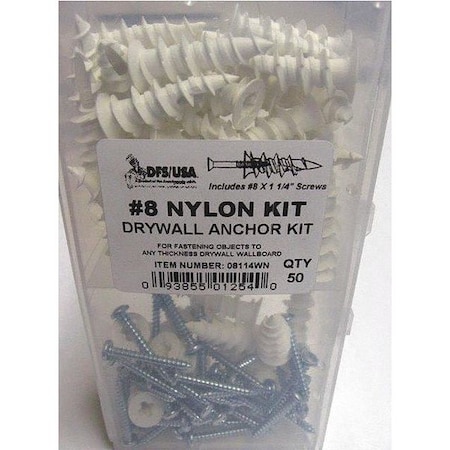 Dfs Nylon Wall Driller Kit, No. 8 08114WN | Zoro