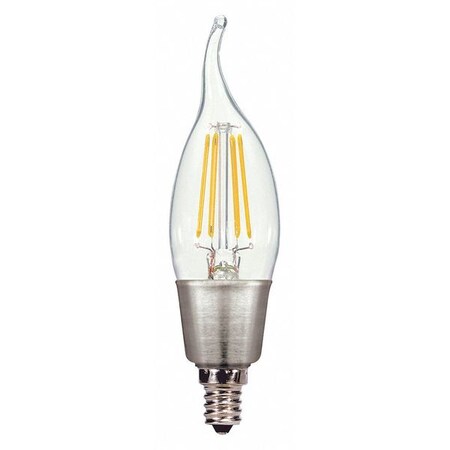 Satco Bulb, LED, 4.5W, 120V, CA11, Base E12, 27K S9574