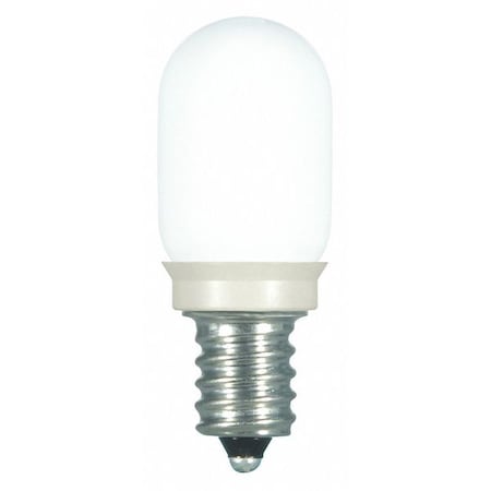 Satco Bulb, LED, 0.8W, 120V, T6, Base E12, 27K, Light Distribution: 360 Degrees Beam Spread S9176