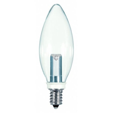 Satco Bulb, LED, 1W, 120V, BA9 1/2, Base E12, 27K, Light Distribution: 360 Degrees Beam Spread S9152