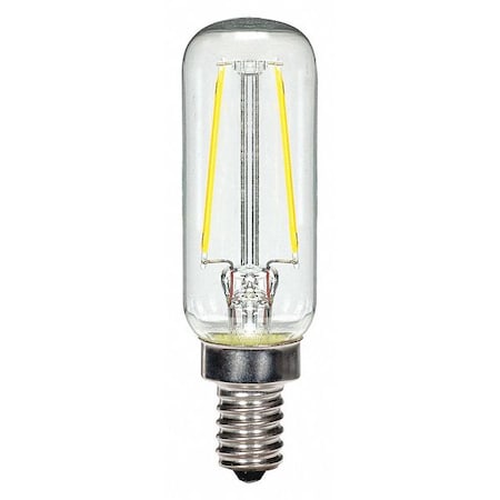 Satco Bulb, LED, 2.5W, 120V, T6, Base E12, 27K S9872