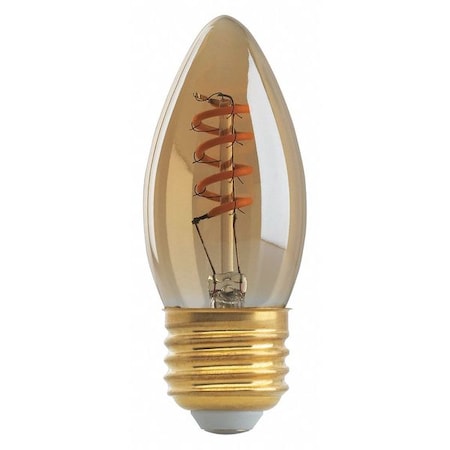 Satco Bulb, LED, 2W, 120V, B10, Base E26, 22K S9970