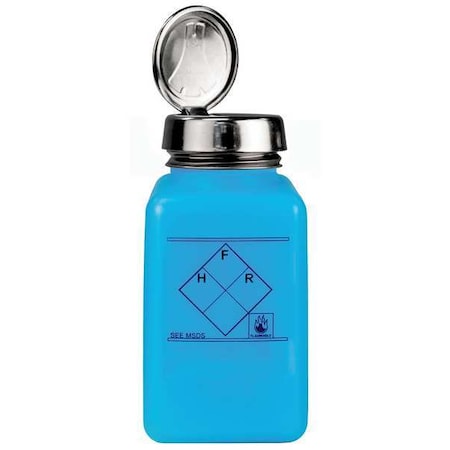 Menda Dispensing ESD Bottle, 6 oz., HDPE, Blue 35259