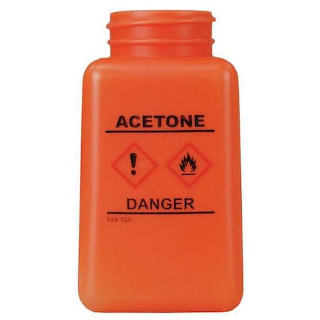 Menda Graduated Acetone Bottle, 6 oz., Orange 35734