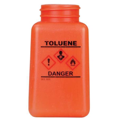 Menda Graduated Tolene Bottle, 6 oz., Orange 35763