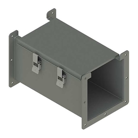Nvent Hoffman Straight Section Wireway, 12 Rating, Steel, Powder Coated F66L12
