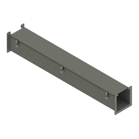Nvent Hoffman Straight Section Wireway, 12 Rating, Steel, Powder Coated F66L48
