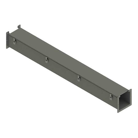 Nvent Hoffman Straight Section Wireway, 12 Rating, Steel, Powder Coated F88L60