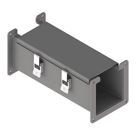 Nvent Hoffman Straight Section Wireway, 12 Rating, Steel, Powder Coated F44L12