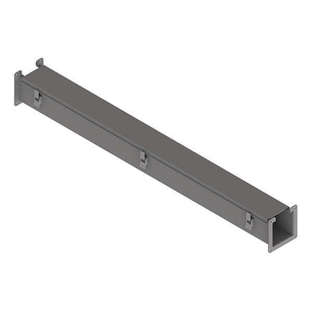 Nvent Hoffman Straight Section Wireway, 12 Rating, Steel, Powder Coated F44L48
