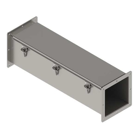 Nvent Hoffman Straight Section Wireway, 12, 4, 4X Rating, Stainless Steel, Unfinished F66W24SS
