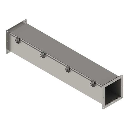 Nvent Hoffman Straight Section Wireway, 12, 4, 4X Rating, Stainless Steel, Unfinished F66W36SS