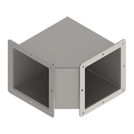 Nvent Hoffman Wireway 90 Degree Elbow, 4X Type, NEMA 4X Rating, Stainless Steel, Unfinished F66WE90SS