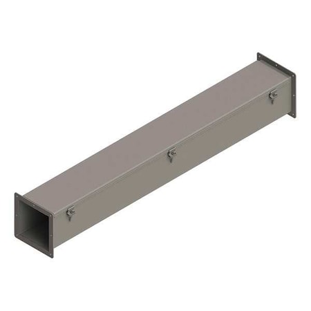 Nvent Hoffman Straight Section Wireway, 12 Rating, Steel, Powder Coated F66W48