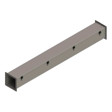 Nvent Hoffman Straight Section Wireway, 12 Rating, Steel, Powder Coated F66W60