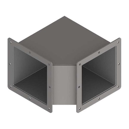 Nvent Hoffman Wireway 90 Degree Elbow, 12 Type, NEMA 12 Rating, Steel, Painted F66WE90