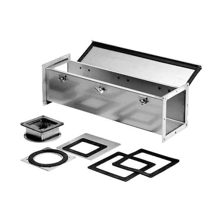 Nvent Hoffman Straight Section Wireway, 12, 4, 4X Rating, Stainless Steel, Unfinished F44W60SS