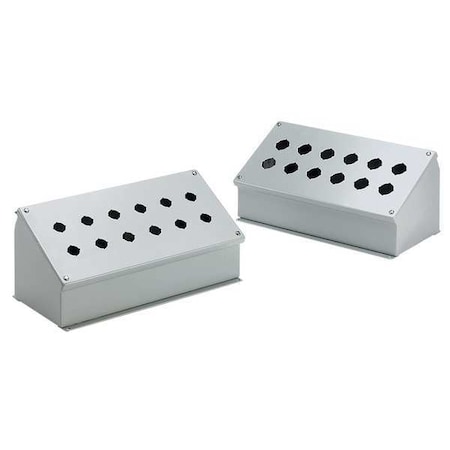 Nvent Hoffman Pushbutton Enclosure, 7.25 in. H, 8 Holes E8PBA