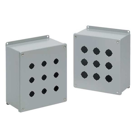 Nvent Hoffman Pushbutton Enclosure, 4.75 in D, 4 Holes E4PBX