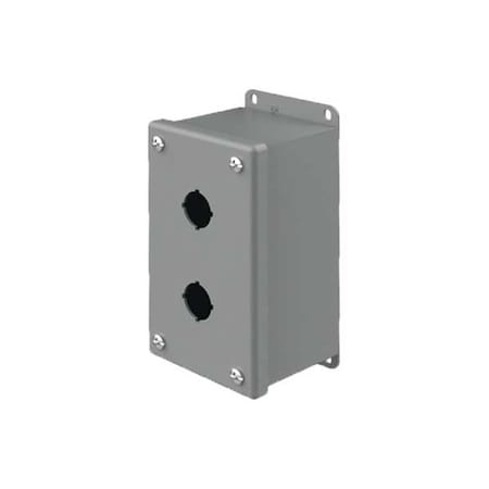Nvent Hoffman Pushbttn Enclosure, 2.75 in. D, Mild Steel E2PBG