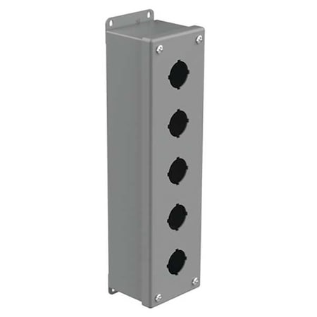 Nvent Hoffman Pushbutton Enclosure, 12.50 in H, 5 Holes E5PB