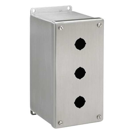Nvent Hoffman Pushbutton Enclosure, 4.00 in. W, 3 Holes E3PBXSS