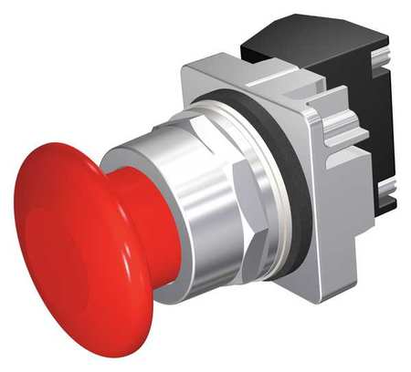 SIEMENS Non-Illuminated Push Button, 30 mm, 1NO/1NC, Red 52PM9W2A