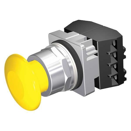 Siemens Push Button Operator, 30 mm, 2NO, Yellow 52PM9W4F