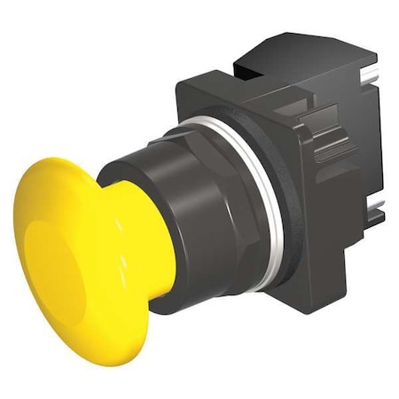 SIEMENS Non-Illuminated Push Button, 30 mm, 1NO, Yellow 52BM9W4K