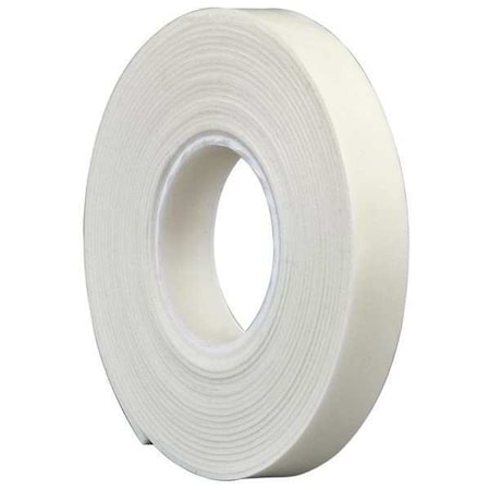 Tapecase Double-Sided Foam Tape, 1 in W, 5 yd L, 1/16 in, Vinyl Foam, Double-Sided VF16W