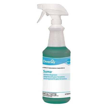 Diversey 32 oz. Clear, Plastic Trigger Spray Bottle, PK12 D93738318